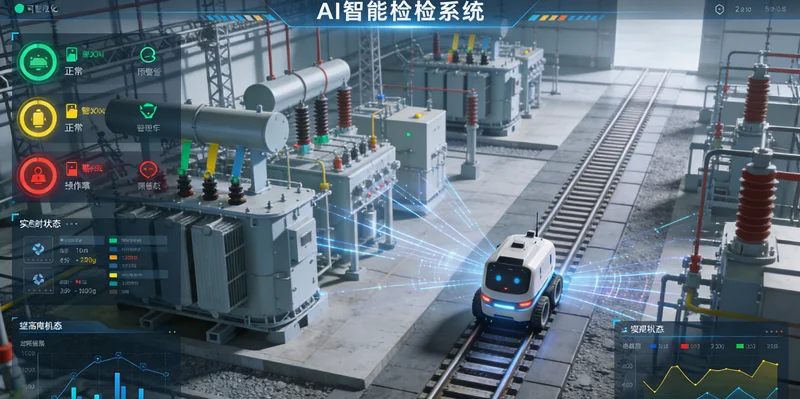 离心压缩机控制柜与数据采集模块特写