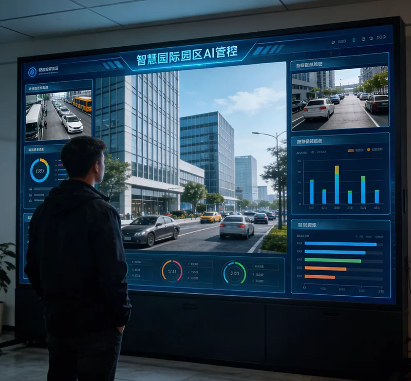 安全气囊装配工位上,工业摄像头正自动识别物料上的二维码