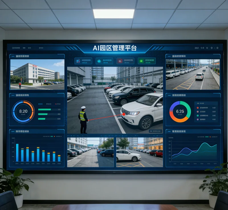 工程师正在用现场视频流测试AI危险行为识别效果