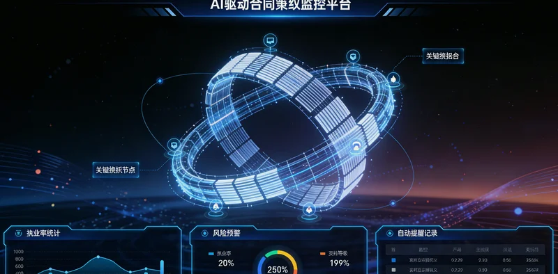 传统监控室场景,保安面对多个监控屏幕