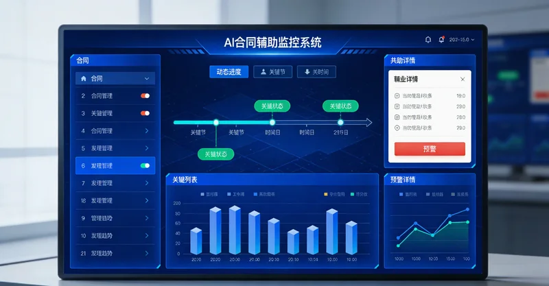 一份AI采购合同上，用红圈标出需要重点关注的知识产权、数据安全、效果指标条款