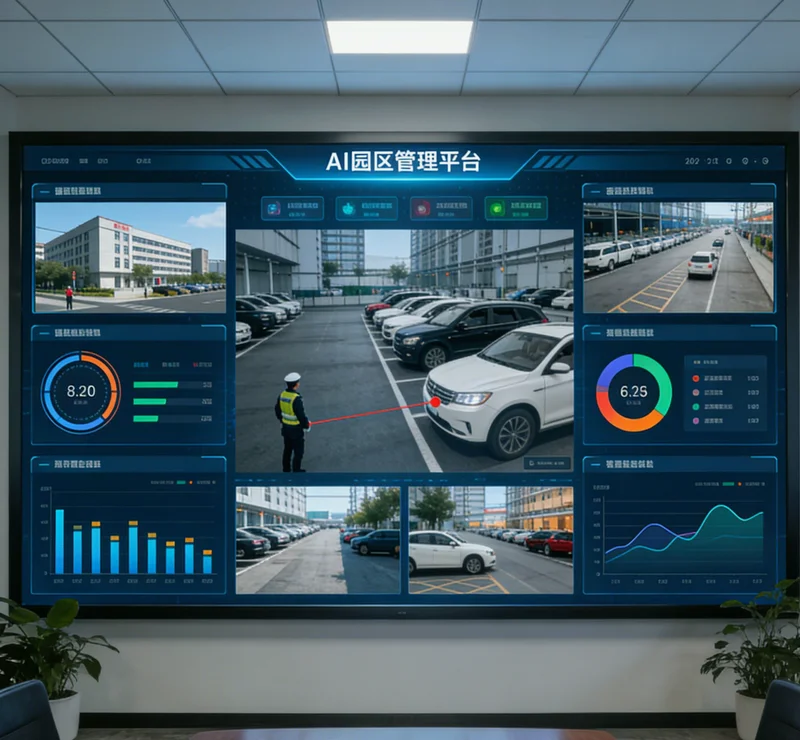 红茶工厂车间关键点位安装的AI智能摄像头示意图。