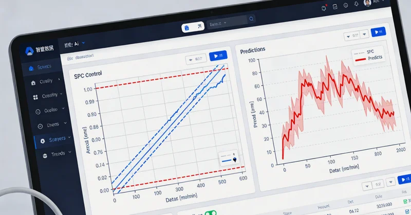炉渣水淬曝气池现场，操作员正在查看控制屏幕