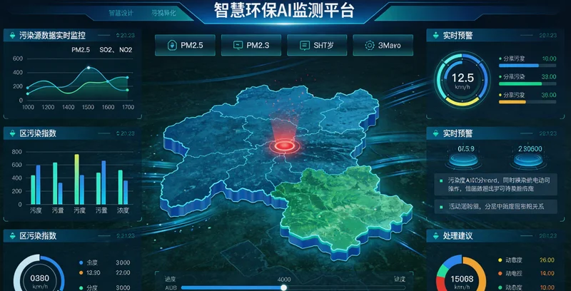 AI故障预警系统在平板电脑上显示的设备健康状态与预警信息