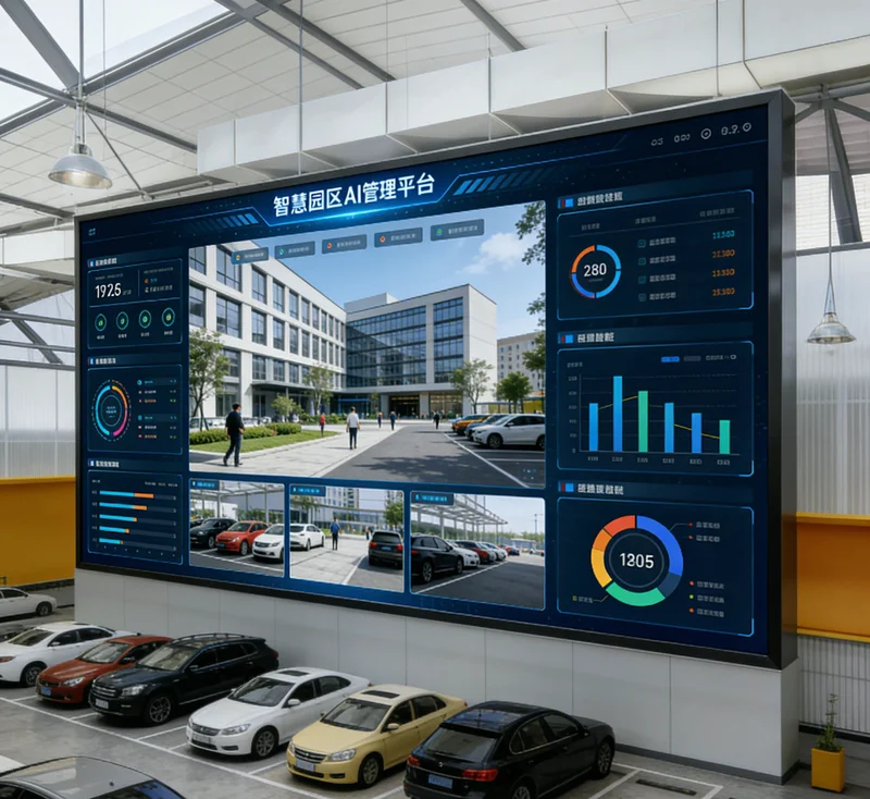 自动化产线上，硅片正通过AI视觉检测设备，屏幕实时显示缺陷标记和检测数据