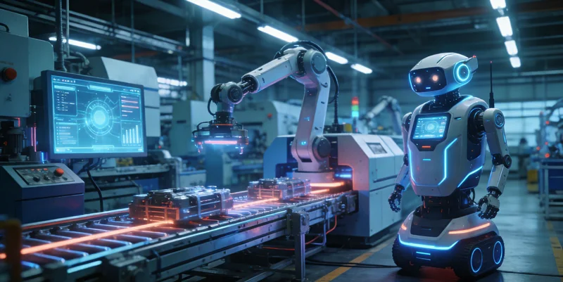 车间内螺旋输送机运转场景，旁边有工人操作，突出安全监控的必要性