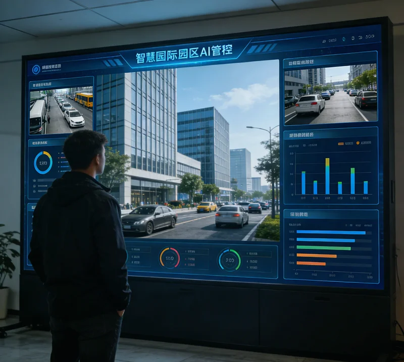 安装在玻璃瓶生产线上的AI视觉检测设备特写