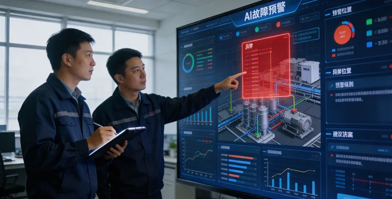 重稀土湿法冶炼车间，工人正在查看萃取槽运行参数