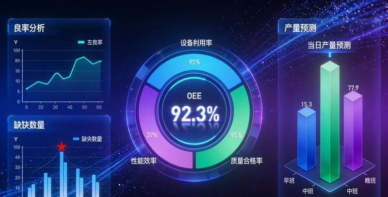 AI节能系统后台数据看板,展示能耗对比曲线