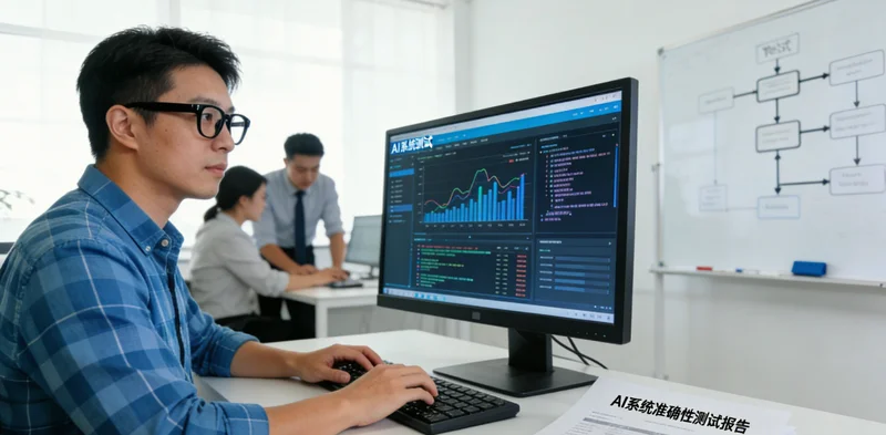 技术人员在工业现场调试AI监控摄像头