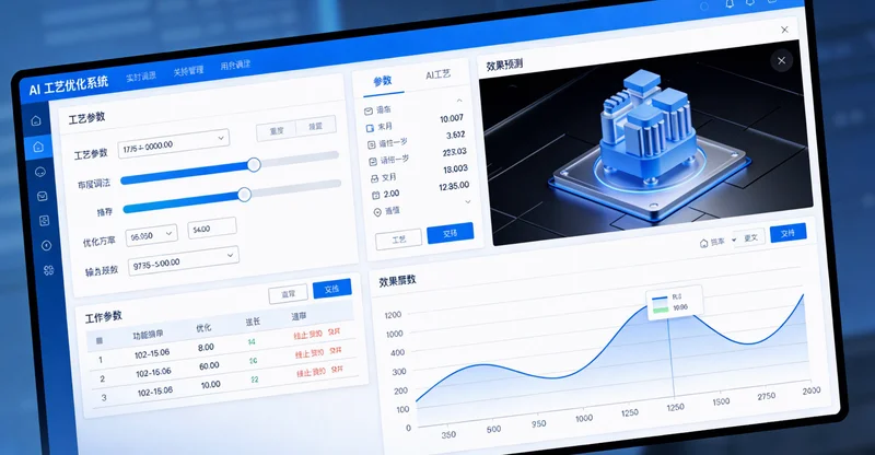 纺织机械零件在灯光下进行人工目视检测的车间场景