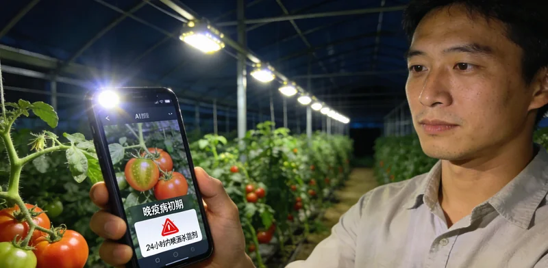 水库水面漂浮着成片的水葫芦,人工小船正在艰难打捞