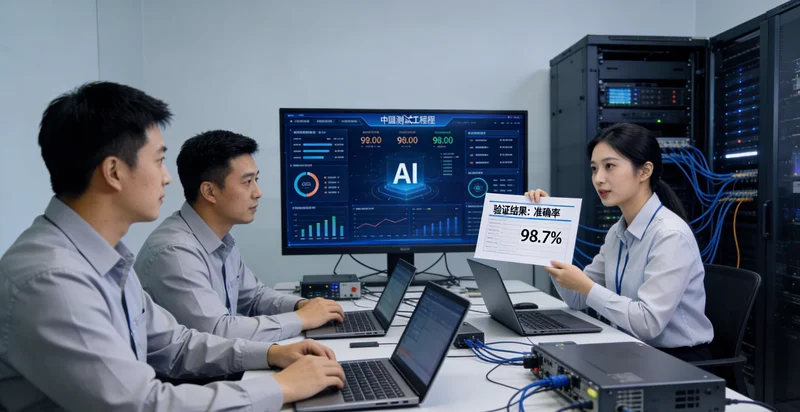 抛光垫生产线上,多名质检员正在灯光下仔细检查产品表面