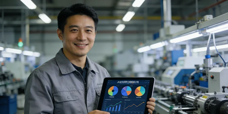 拍立得工厂传统人工质检与AI质检工位对比示意图