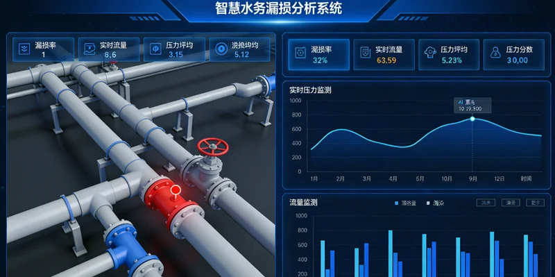 咖啡店AI评论分析系统界面示意图，展示关键词云和情感趋势