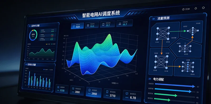 气田电厂调度员正在查看数据和表格，进行传统人工预测的场景