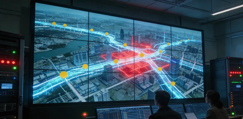 卫生填埋场关键点位安装AI摄像头的示意图