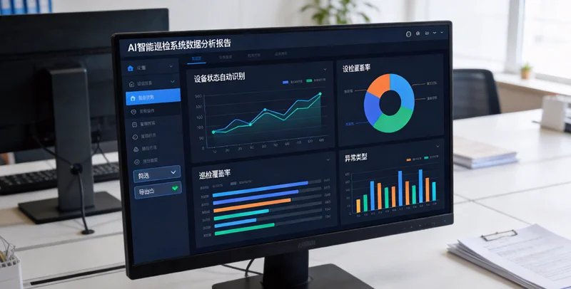 数据电缆生产车间内,工人在设备旁操作,安全员正在巡检