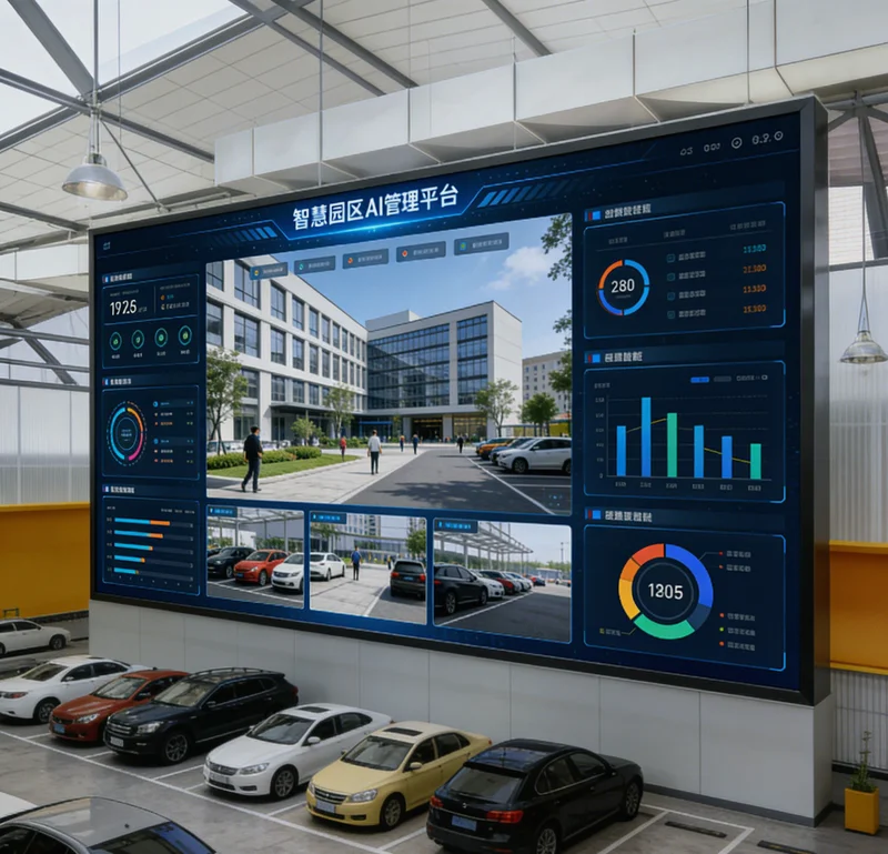 AI数字孪生系统架构示意图,展示数据从物理车间到虚拟模型的闭环