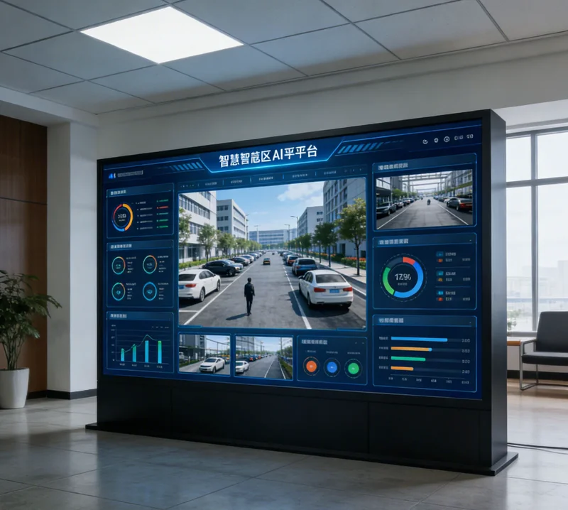左右对比图:左边是传统杂乱仓库,右边是应用AI系统后货架整齐、通道清晰、电子标签亮灯指示的仓库