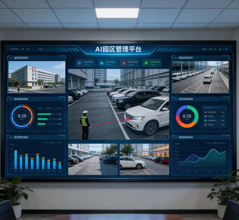 AI管网监测系统软件界面，显示管网拓扑与实时数据