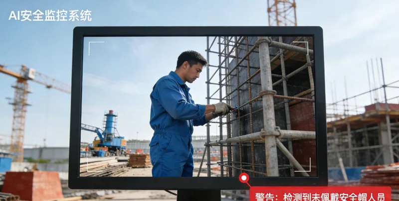 一个典型的螺纹钢轧制车间内景,光线复杂,有粉尘,工人在作业