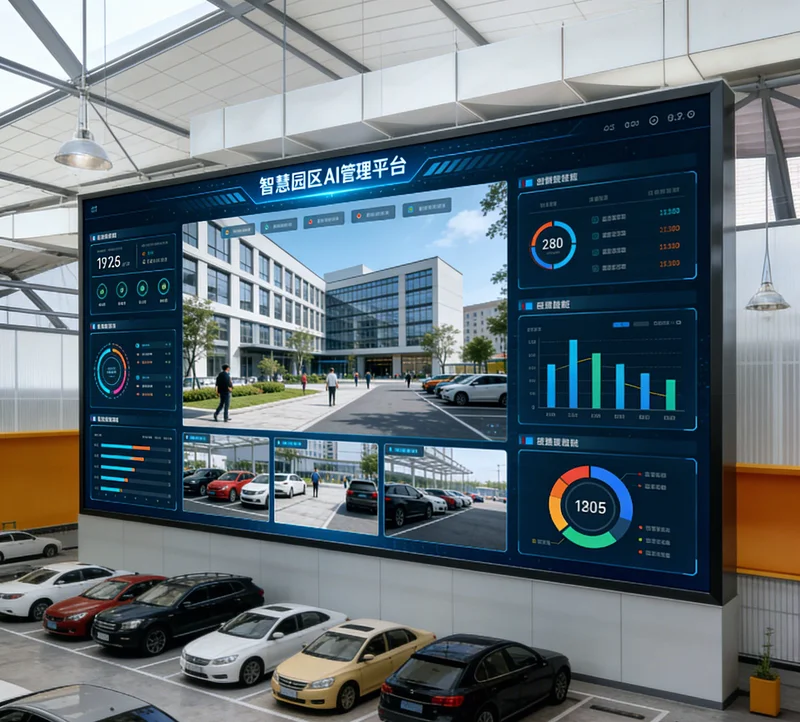 无人机正在林区上空飞行进行航拍,屏幕显示AI自动识别的树木信息