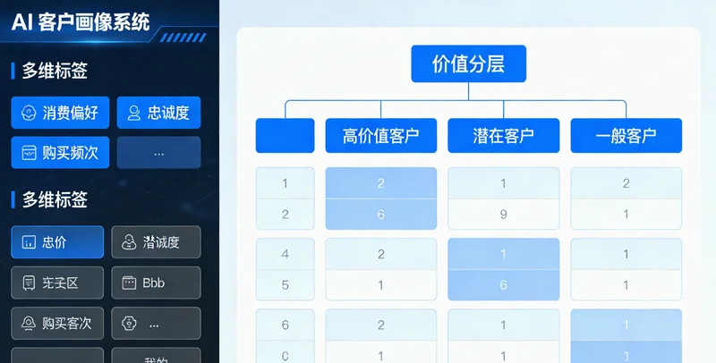 保险顾问正在使用电脑分析客户资产状况,屏幕上有可视化图表
