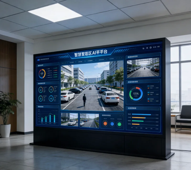 平板上显示着AI智能答疑界面，左侧是学生拍摄的数学题照片，右侧是清晰的分步解答和解析文字