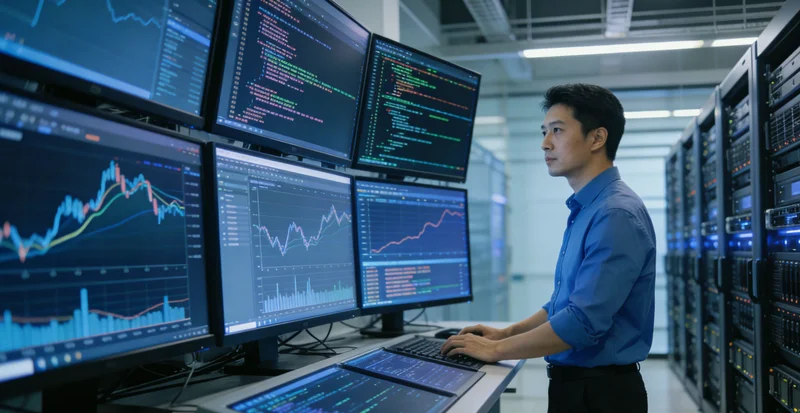 一位认证工程师在堆积如山的文件和电脑前疲惫工作的场景