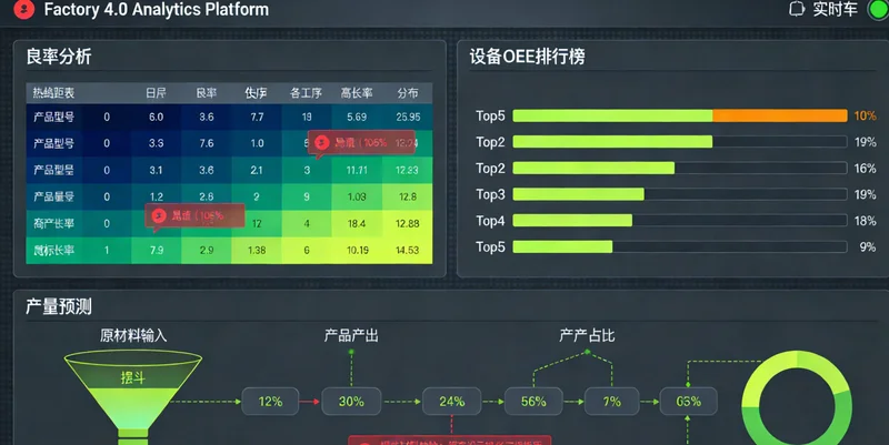 电脑屏幕上显示着燃气灶各型号销量预测趋势图与数据看板