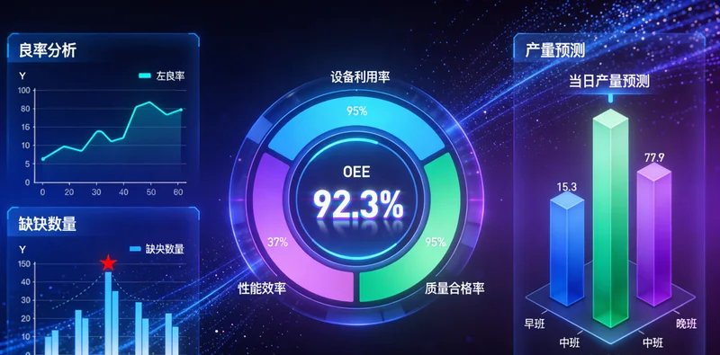 餐饮老板在查看平板电脑上的销售数据图表和分析报告