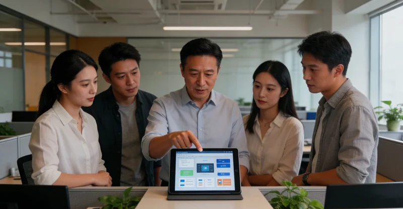 电脑音箱生产线末端，质检员正仔细检查产品外观