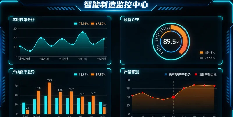 电脑屏幕上显示设备运行数据监控与预警界面