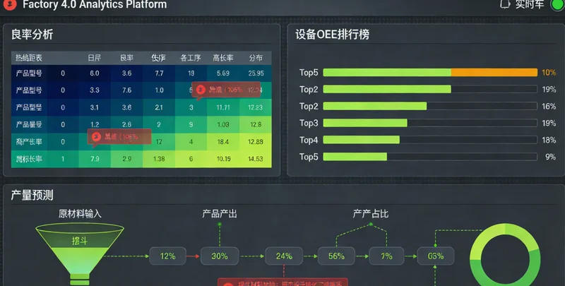 AI需求预测系统生成的销售预测数据看板