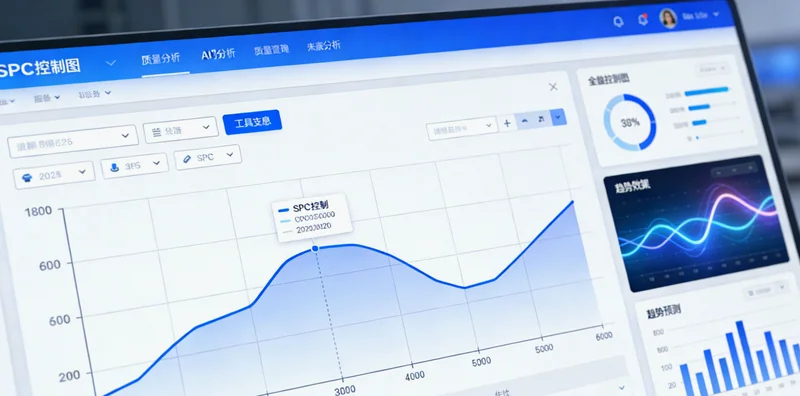 化工厂中控室DCS监控画面，操作员正在观察复杂的数据曲线