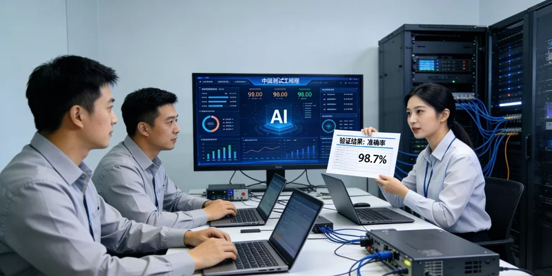 工人正在用放大镜检查关节镜镜头