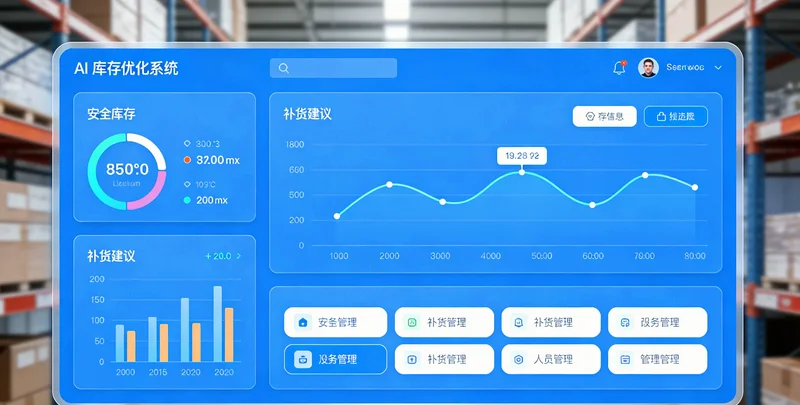 关节镜工厂仓库内景,货架上摆放着各种物料箱