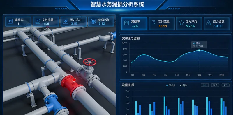 餐厨垃圾处理厂复杂的地下管网系统示意图
