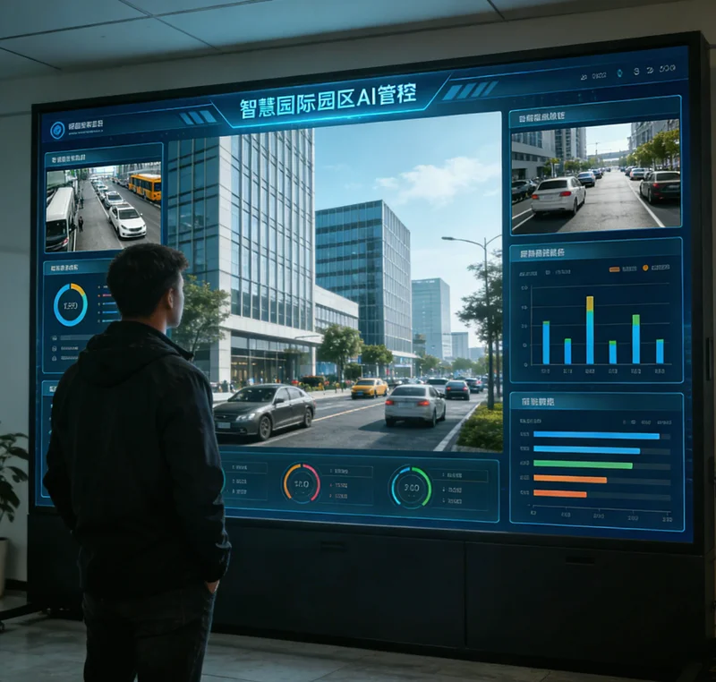 电脑屏幕上显示AI海报生成工具的操作界面，左侧是文案输入框，右侧是生成的海报预览