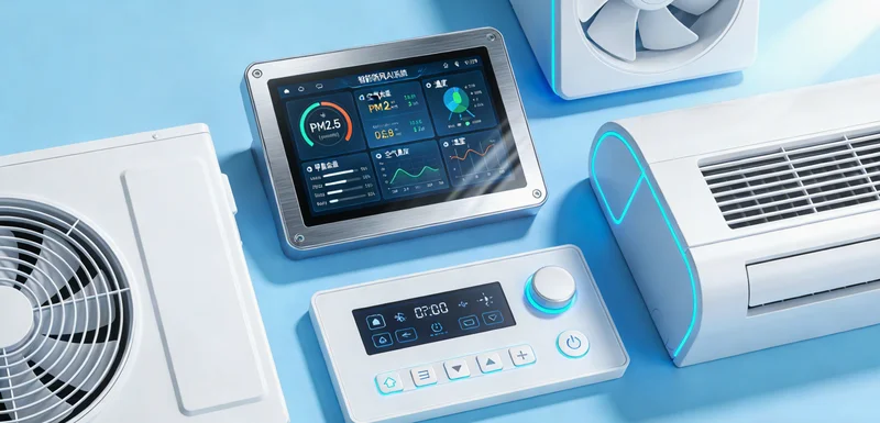 一位仓库管理员在货架间焦急地寻找物料，周围堆放着各种监测设备零件箱