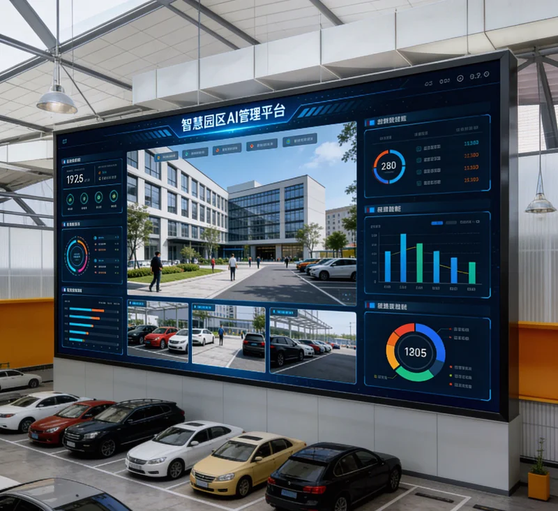 AI危险预警系统管理看板,显示各工位实时状态与报警信息