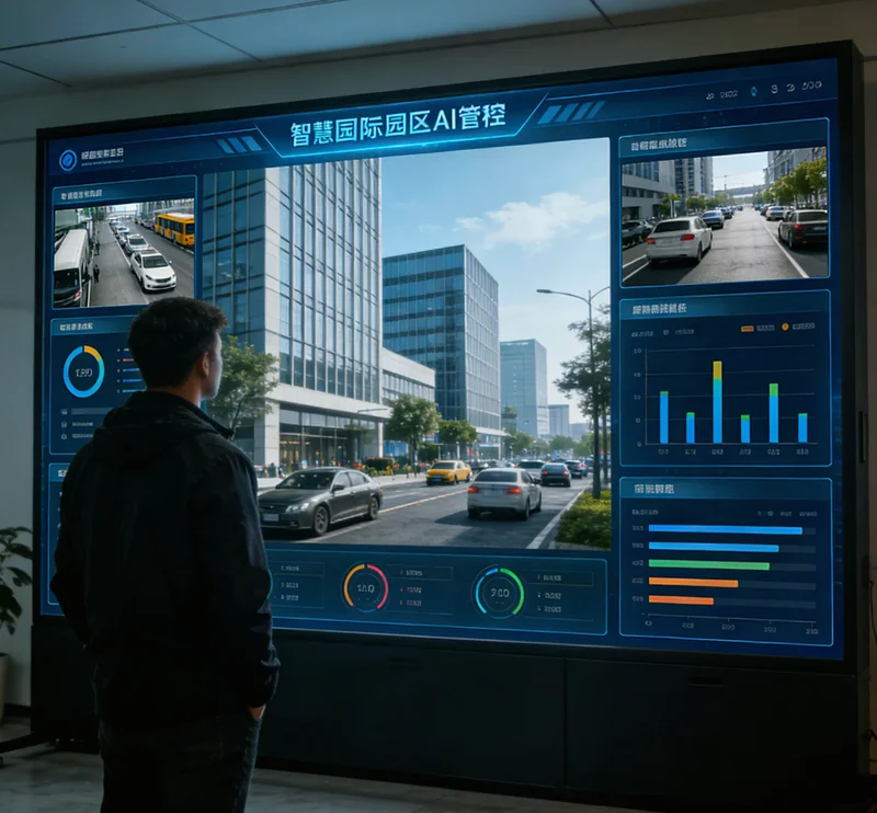 电脑屏幕上显示AI合规审查工具界面,左侧为原文,右侧为译文,系统在中间高亮标出几处潜在的术语不一致和格式问题。