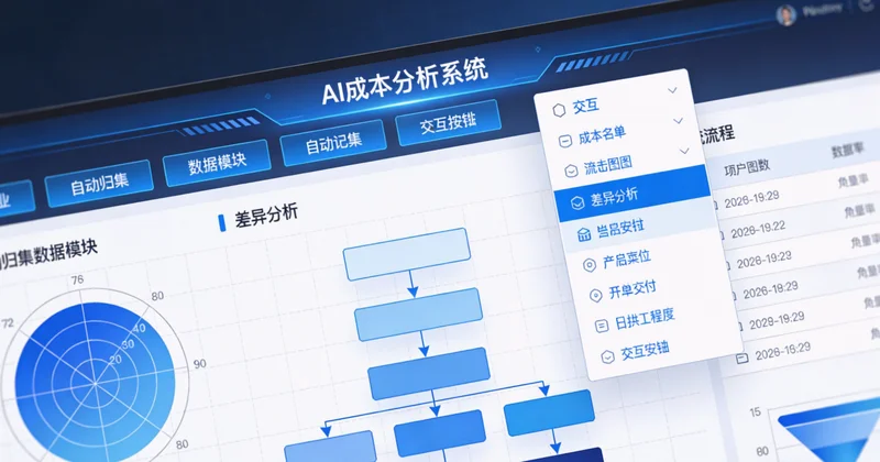 一张示意图,对比传统人工巡检与AI自动检测的年度成本构成柱状图
