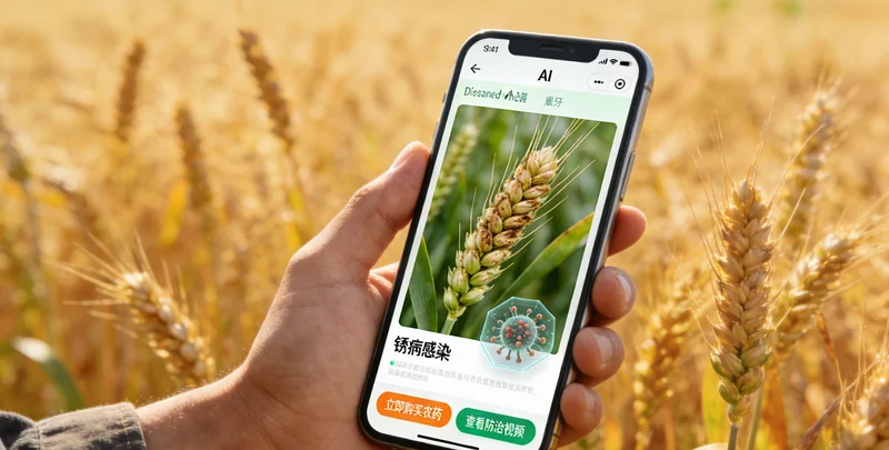 养殖场老板通过手机APP查看羊群生长数据报表