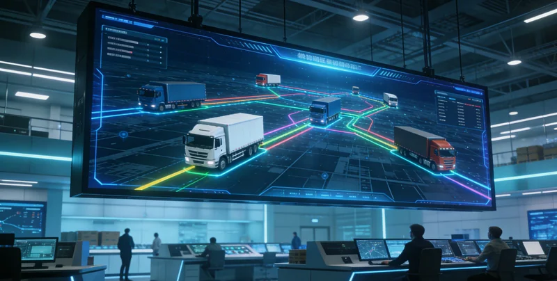 合成氨工厂中央控制室内景,调度员正专注地看着DCS大屏幕