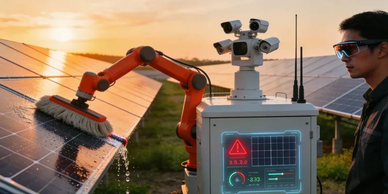 胶印车间内，技术人员正围着一台停机的四色胶印机进行紧急检修，地上散落着部分废品。