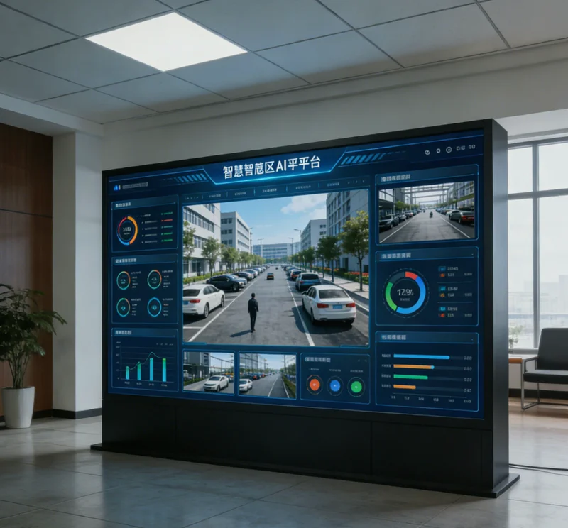 电脑屏幕上显示着设备健康管理系统的可视化驾驶舱界面