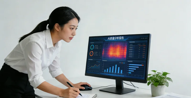 小家电生产线上的质检员正在目视检查产品外观