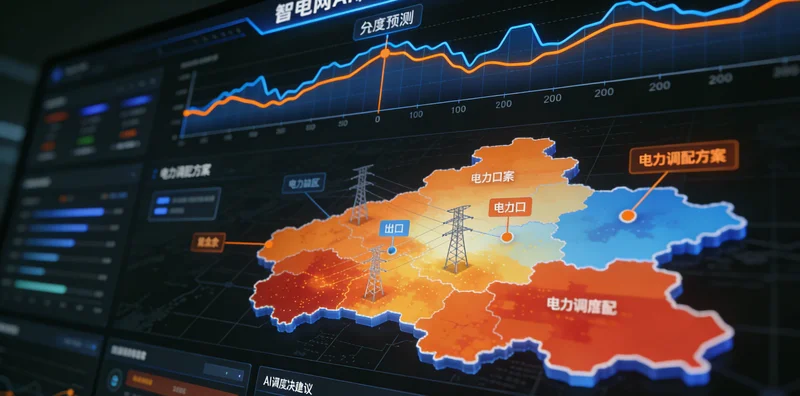 风电场集控室夜间调度场景示意图